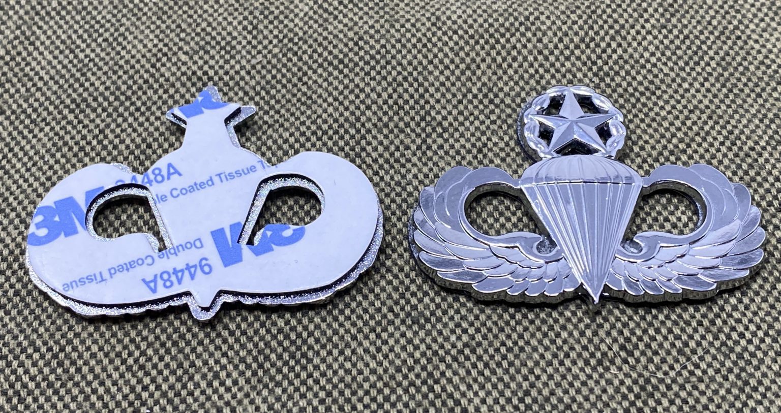 US Army Jump Master Wings Car Badge with 3M Back - Excalibur Industries
