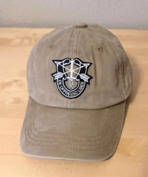 Special Forces Crest Low Pro Baseball Softstyle Khaki Hat
